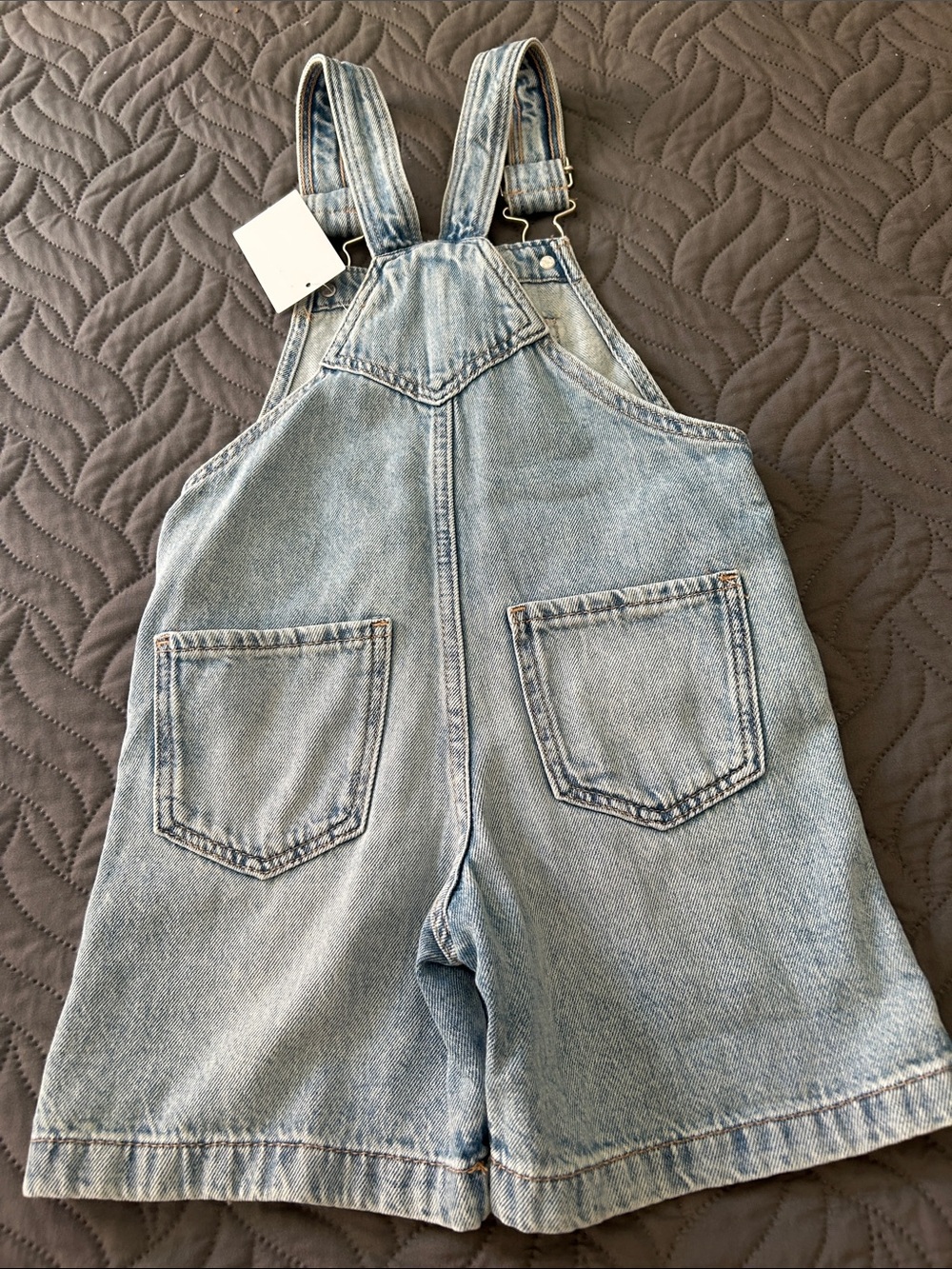 NWT - H&M Light Blue Denim Short Overalls - Picture 3 of 6